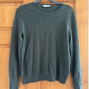 Everlane Heather Green Crew Neck Sweater